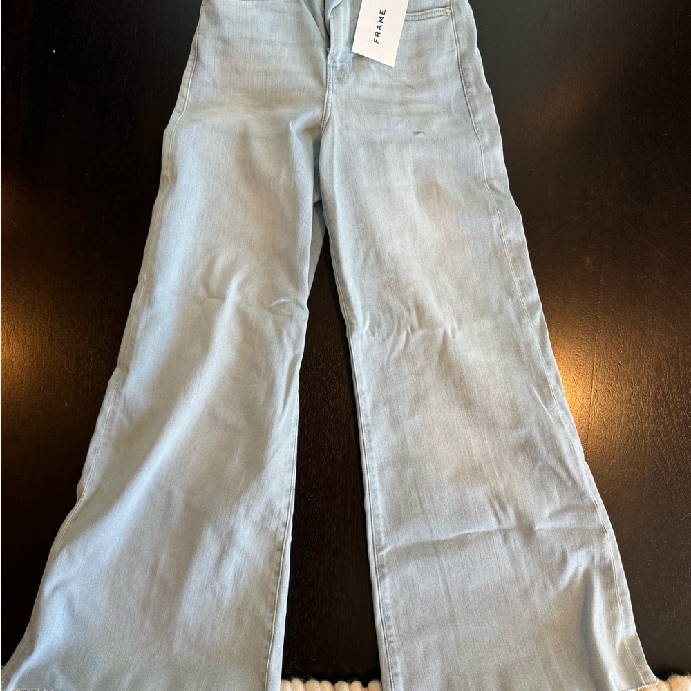 FRAME Light Wash Flared Jeans